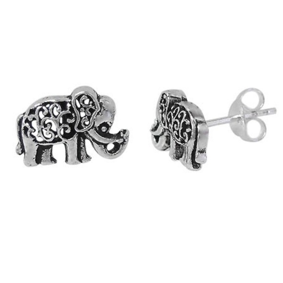 925 Silver Elephant Stud - Picture 4 of 4